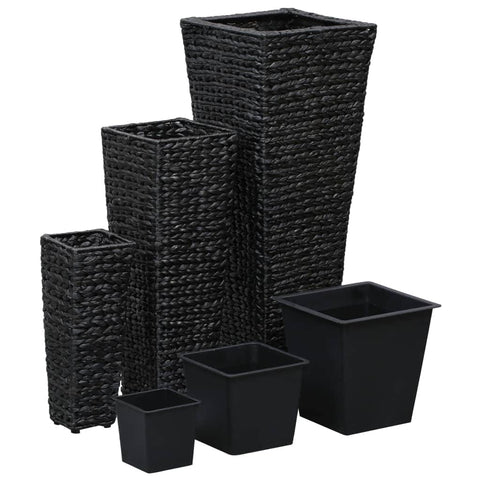 Garden Planters 3 pcs Water Hyacinth Black