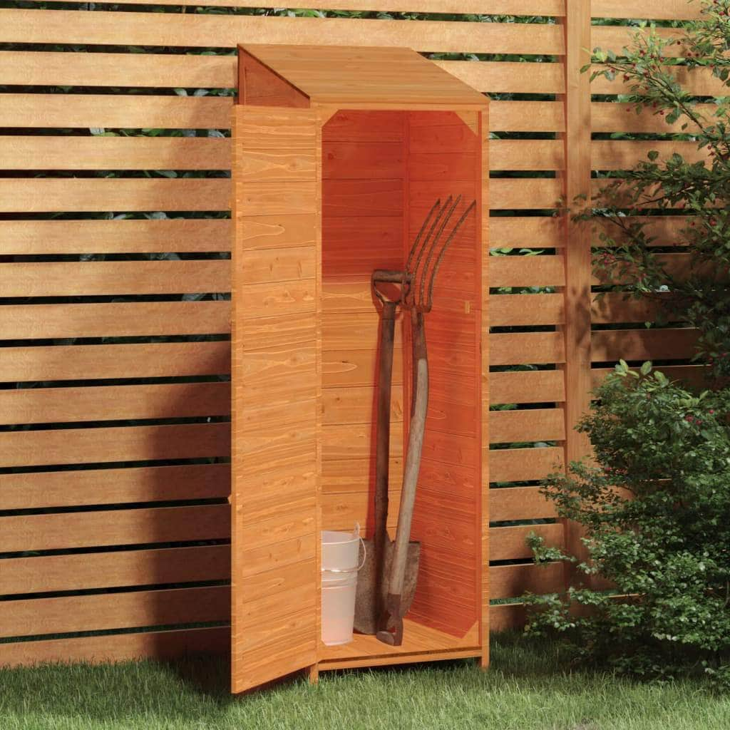 Garden Shed Brown Solid Wood