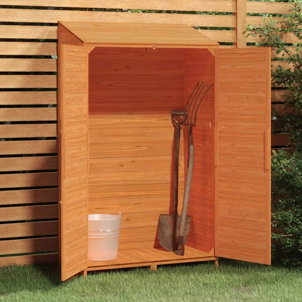 Garden Shed Brown Solid Wood Fir