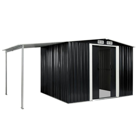 Garden Shed with Sliding Doors Steel