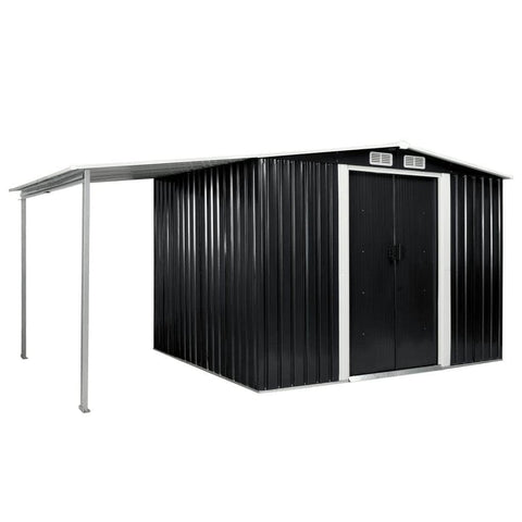 Garden Shed with Sliding Doors Steel