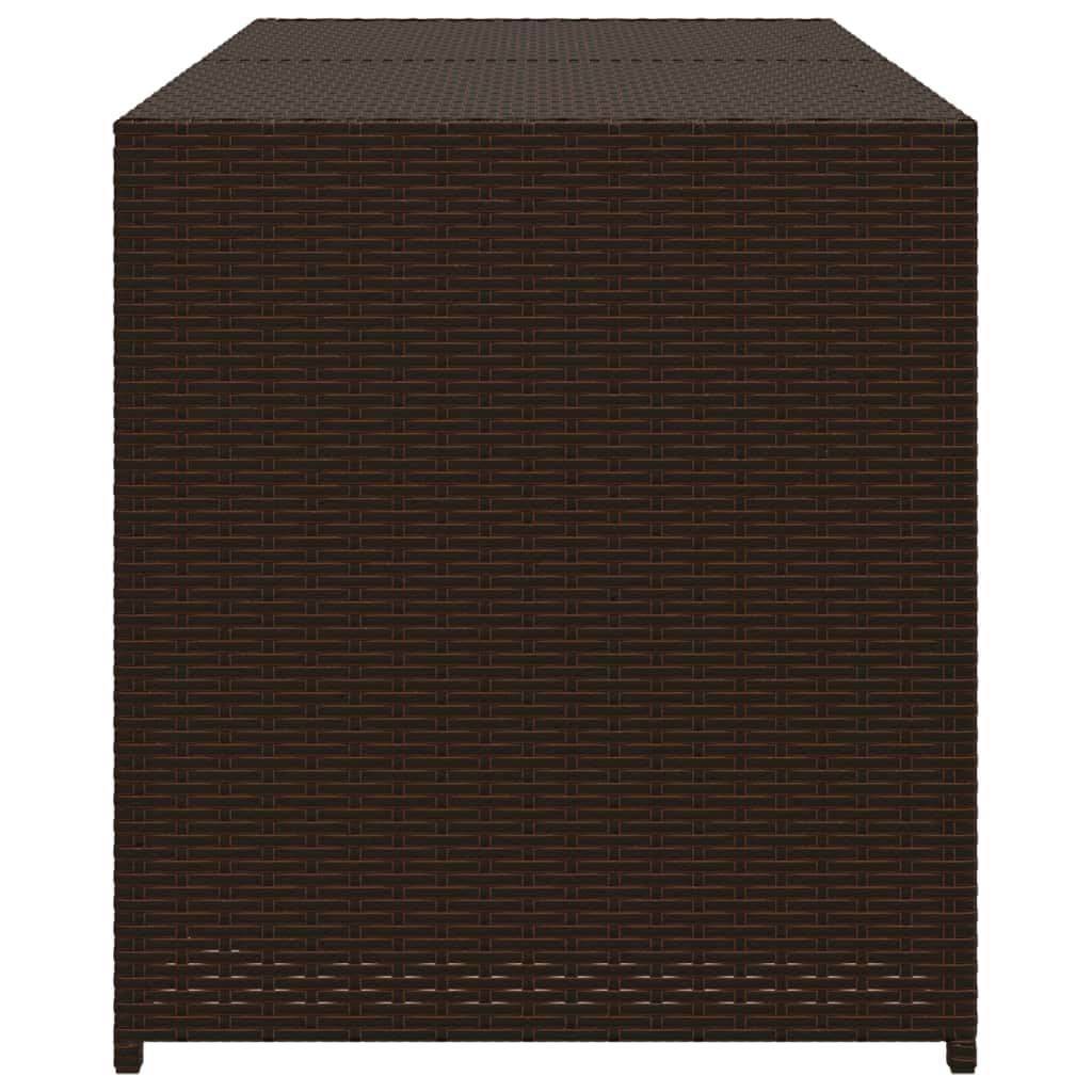 Garden Storage Box Brown 283L Poly Rattan