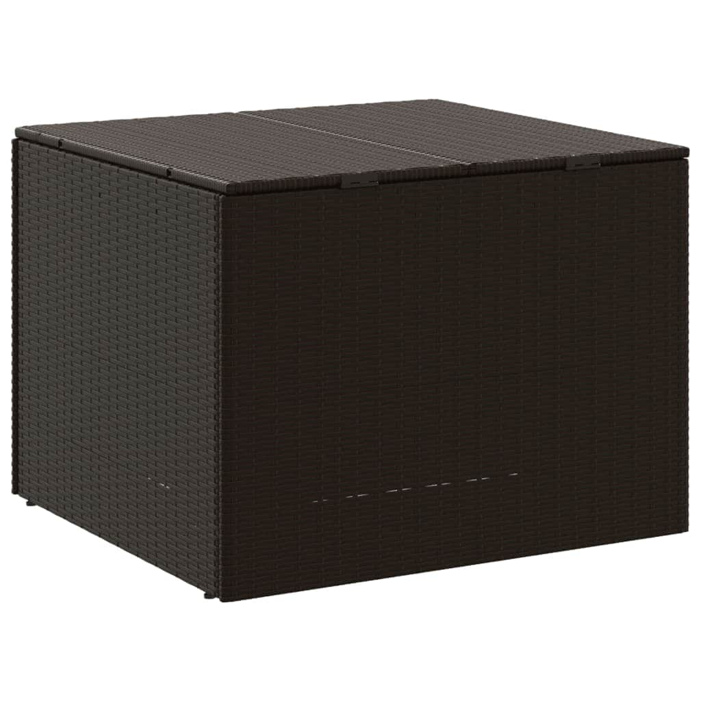 Garden Storage Box Brown 291L Poly Rattan