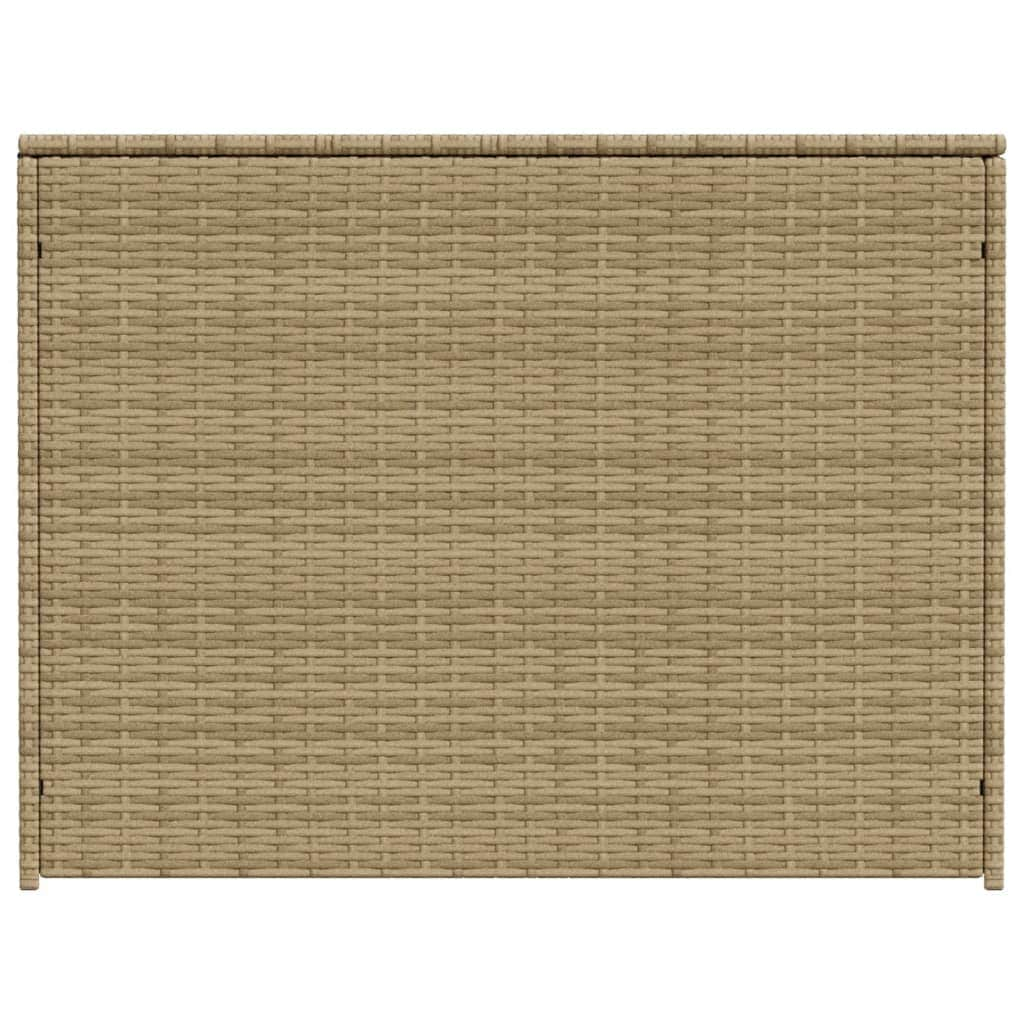 Garden Storage Box Mix Beige 984L Poly Rattan