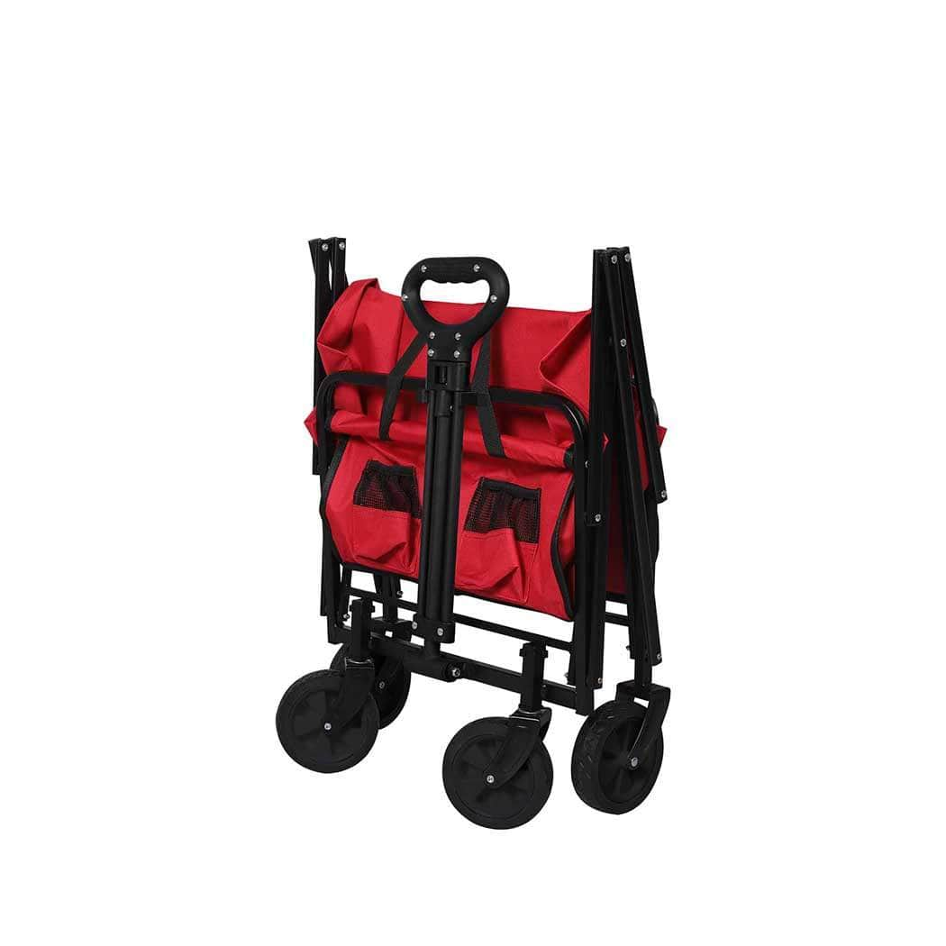 Garden Trolley Cart Foldable Picnic Red