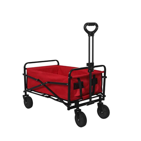 Garden Trolley Cart Foldable Picnic Red