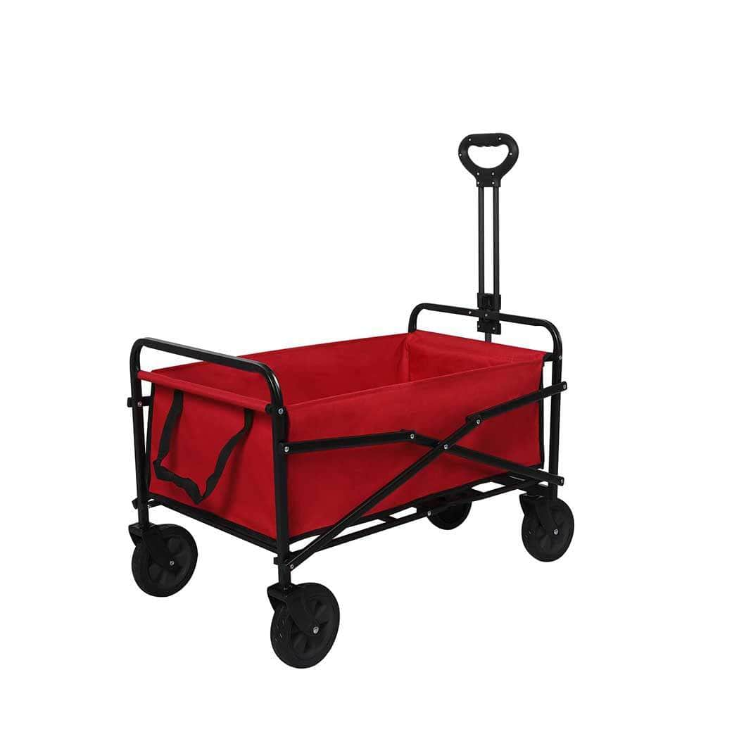 Garden Trolley Cart Foldable Picnic Red