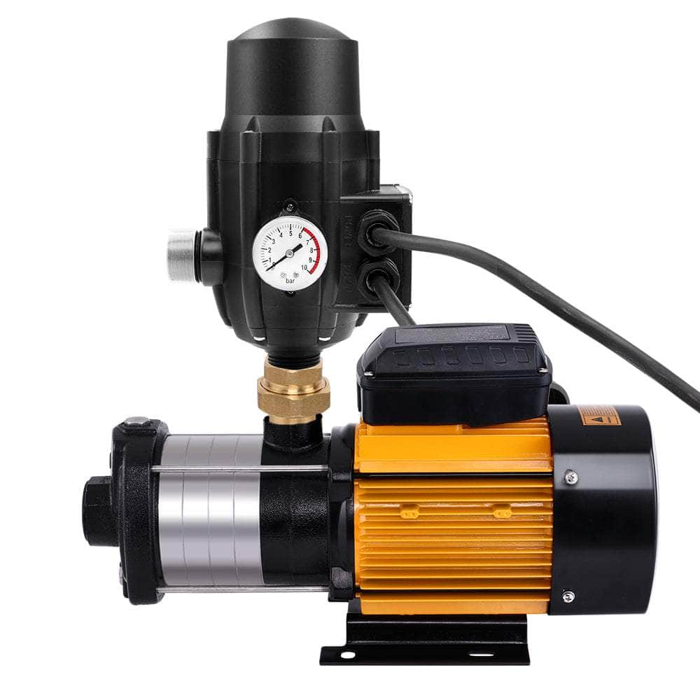 Garden Water Pump High Pressure 2000W Multi Stage Tank Rain Irrigation Black