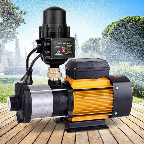 Garden Water Pump High Pressure 2000W Multi Stage Tank Rain Irrigation Black