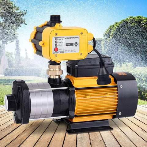 Garden Water Pump High Pressure 2000W Multi Stage Tank Rain Irrigation Yellow