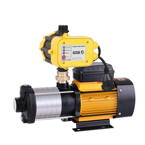 Garden Water Pump High Pressure 2500W Multi Stage Tank Rain Irrigation Yellow