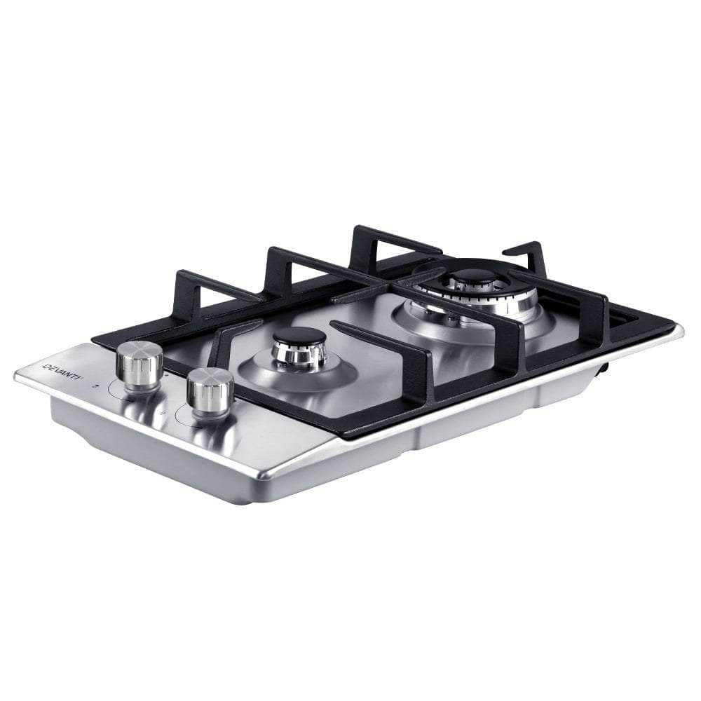 Gas Cooktop 30Cm 2 Burner Silvir