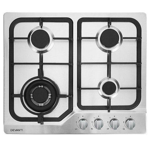 Gas Cooktop 60Cm 4 Burner Silvir