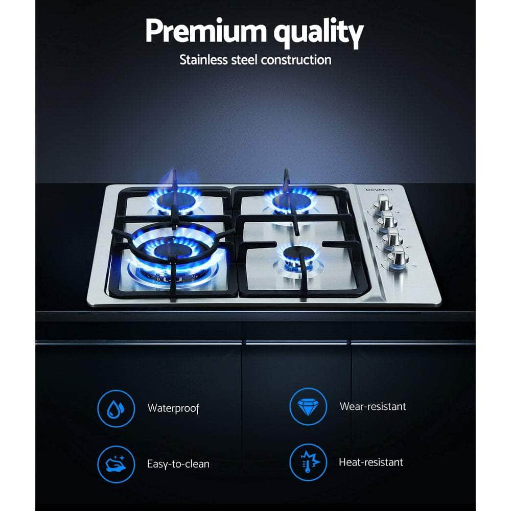 Gas Cooktop 60Cm Stove Hob Silvir