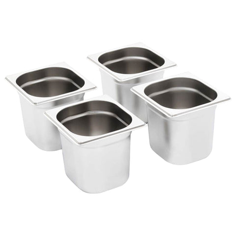 Gastronorm Containers 8 pcs GN 1/6 150 mm Stainless Steel