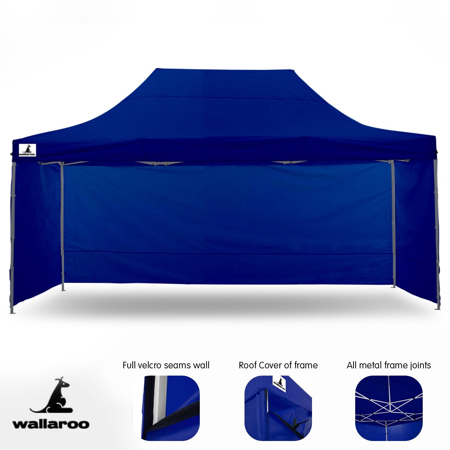 Gazebo Tent Marquee 3x4.5m PopUp Outdoor Blue/Orange