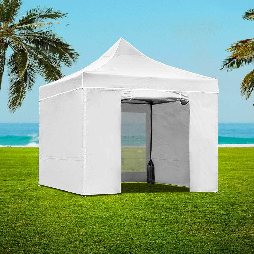 Gazebo Pop Up Marquee 3x3 Folding Wedding Tent Gazebos Shade White