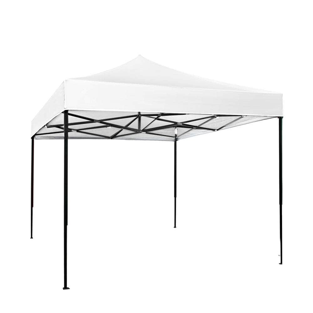 Gazebo Pop Up Marquee 3x3 Outdoor Tent Folding Wedding Gazebos White