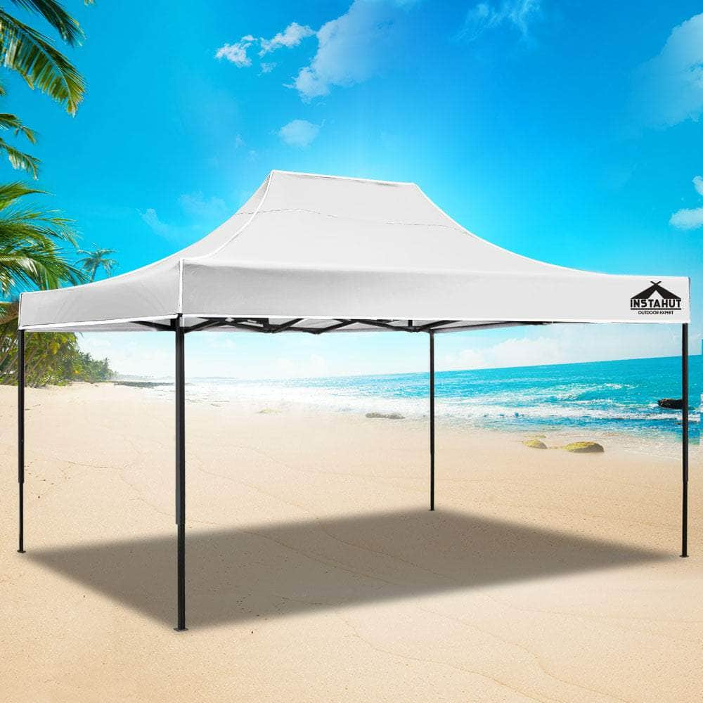 Gazebo Pop Up Marquee 3X4.5 Folding Tent 500D Oxford Fabric White