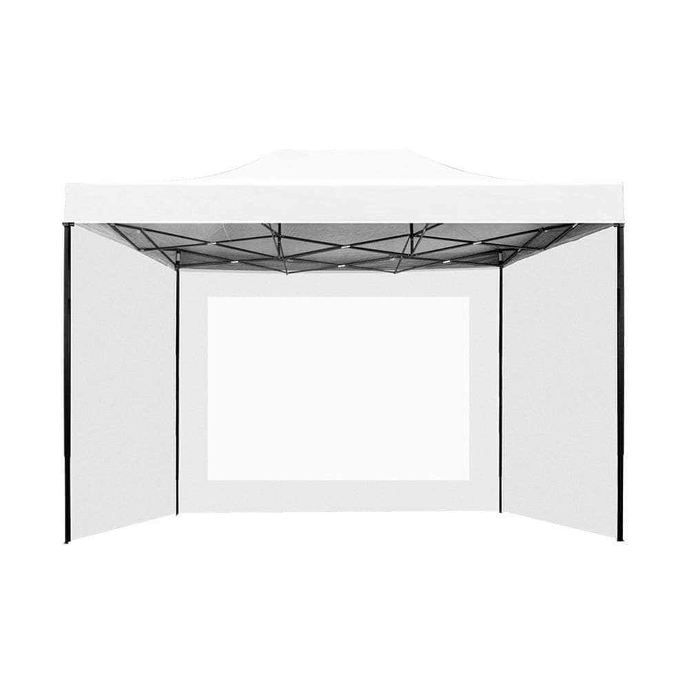 Gazebo Pop Up Marquee 3x4.5 Folding Wedding Tent Gazebos Shade White