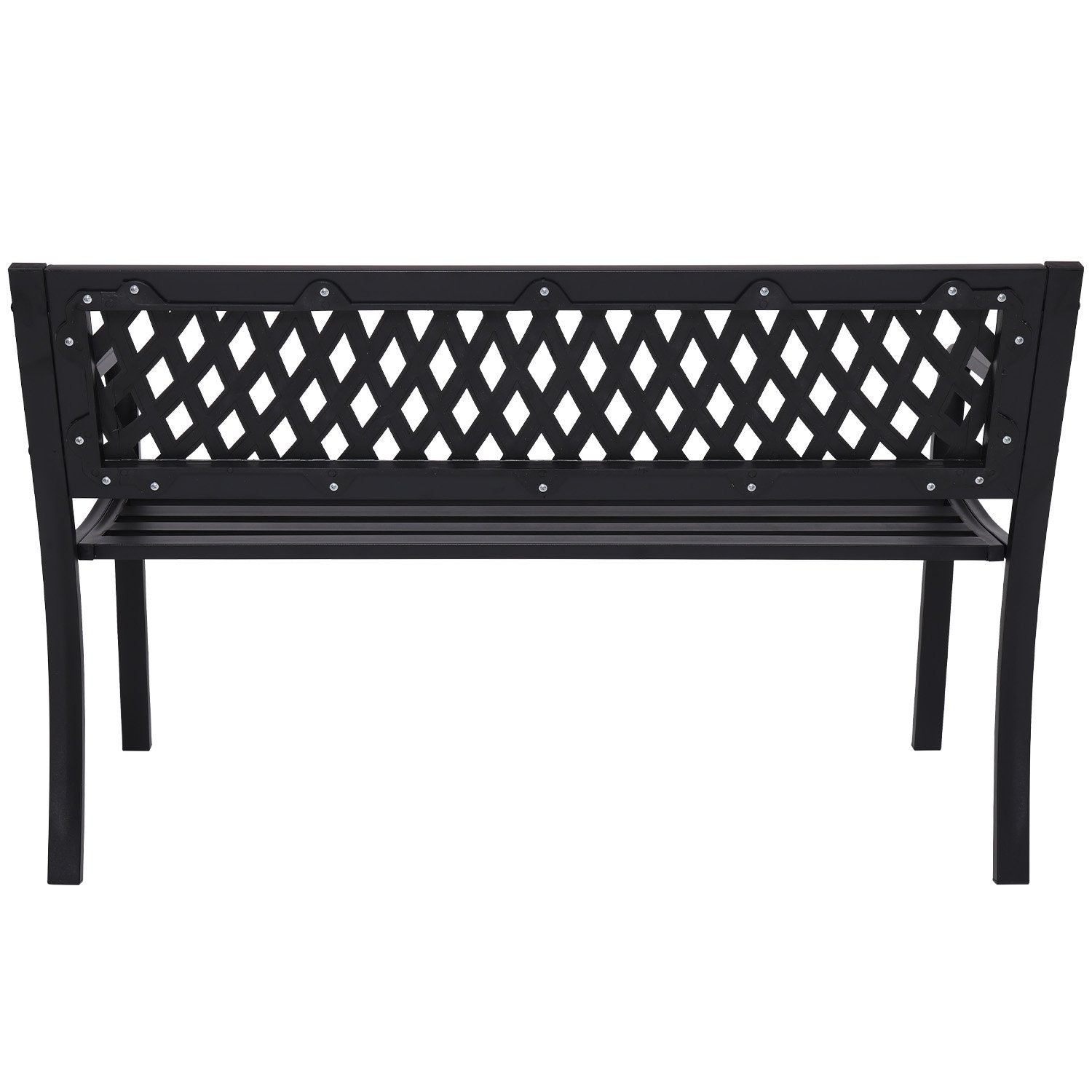 Steel Outdoor Garden Bench - Lattice