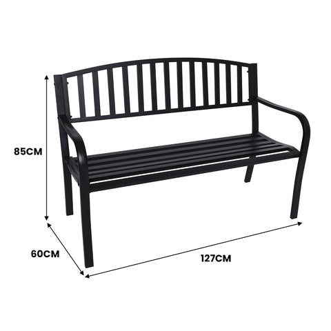 Steel Outdoor Garden Bench - Classic