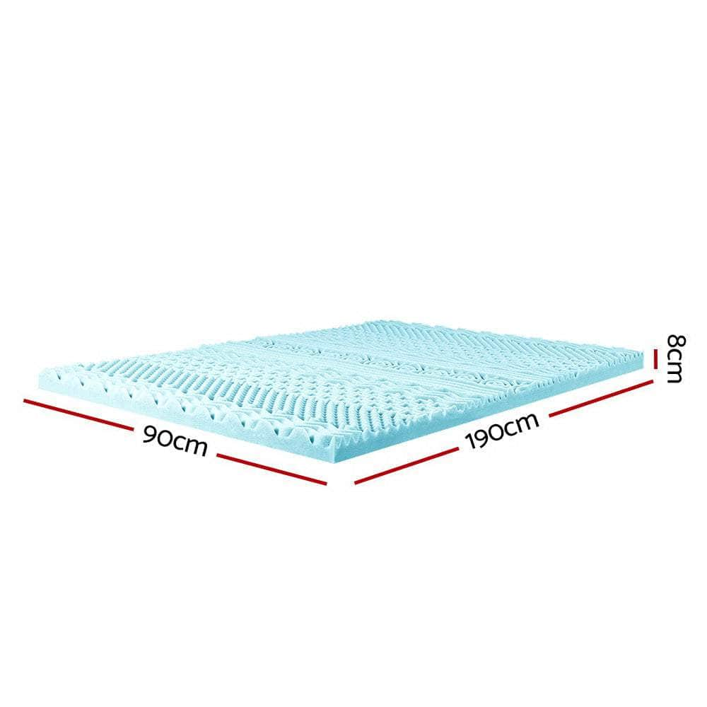 Giselle Bedding 11-zone Memory Foam Mattress Topper 8cm - K/Q/D/S