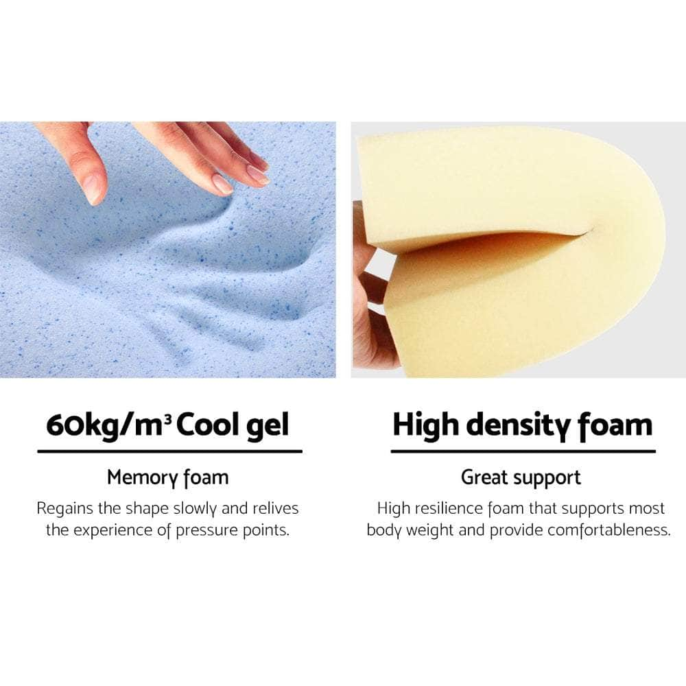 Giselle Bedding 2X Memory Foam Back Support Neck Pillow - Blue