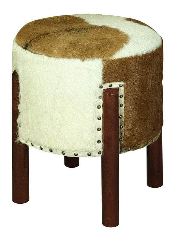 Goat Hide UFO Ottoman