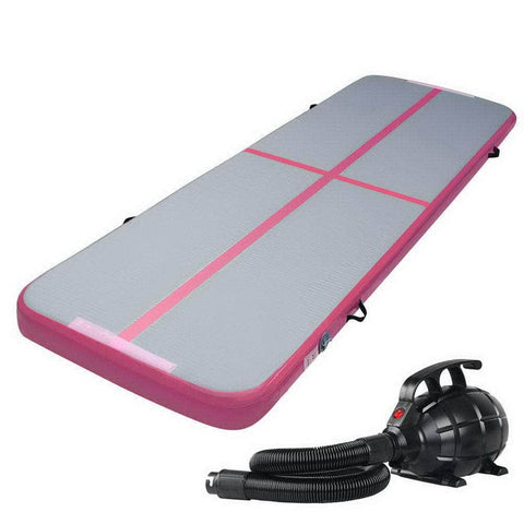 Gofun 3X1M Inflatable Air Track Mat With Pump Tumbling Gymnastics Pink