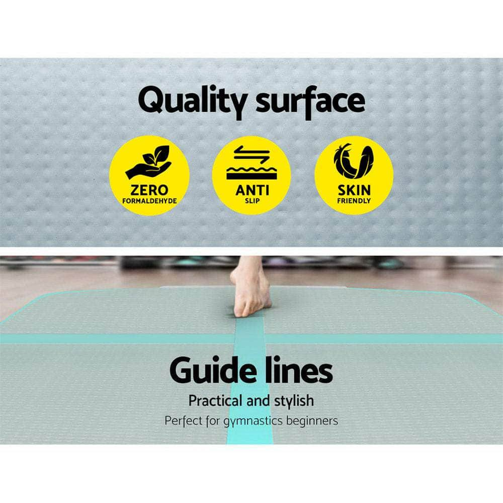 Gofun 5X1M Inflatable Air Track Mat Tumbling Floor Home Gymnastics Green