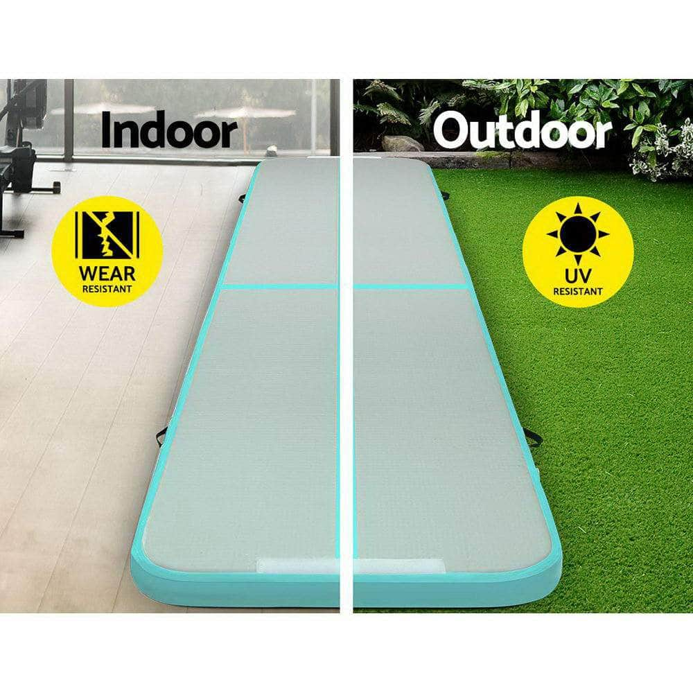 Gofun 5X1M Inflatable Air Track Mat Tumbling Floor Home Gymnastics Green