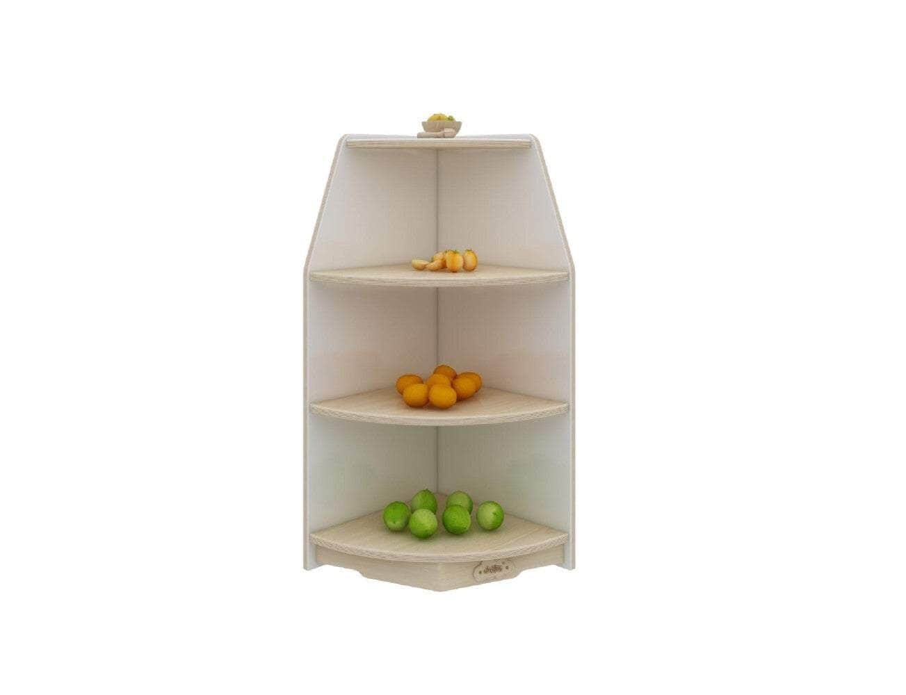 Goteborg Kids 3 Tier Corner Shelf Wooden Storage Cabinet