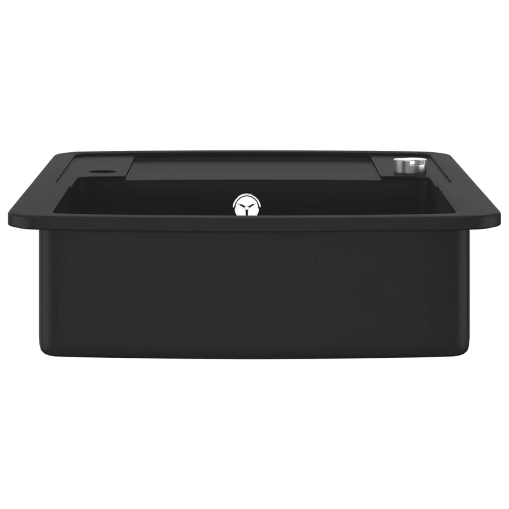 Granite Kitchen Sink Single Basin Black