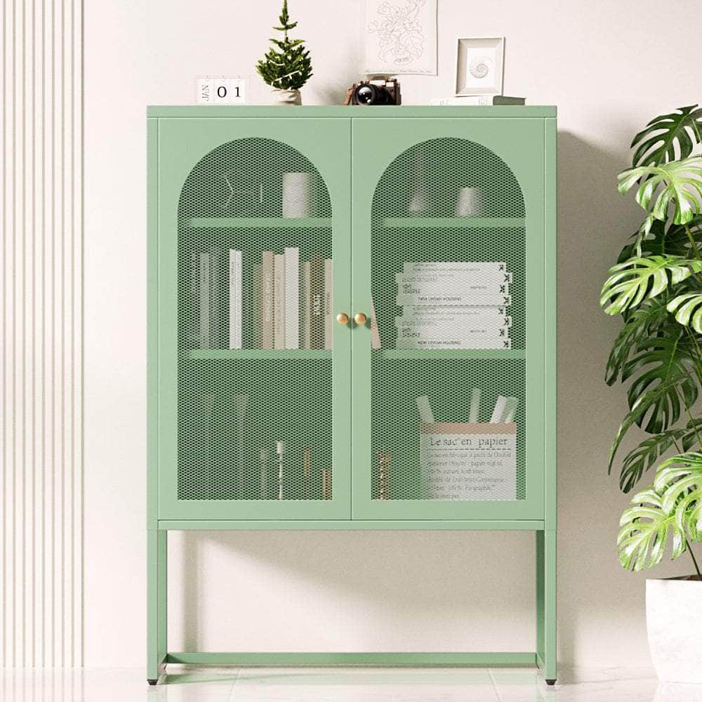 Green Metal Locker Sideboard with Storage