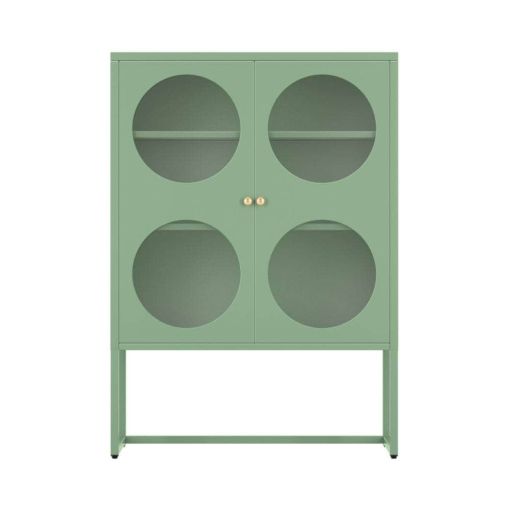 Green Metal Locker Sideboard with Storage