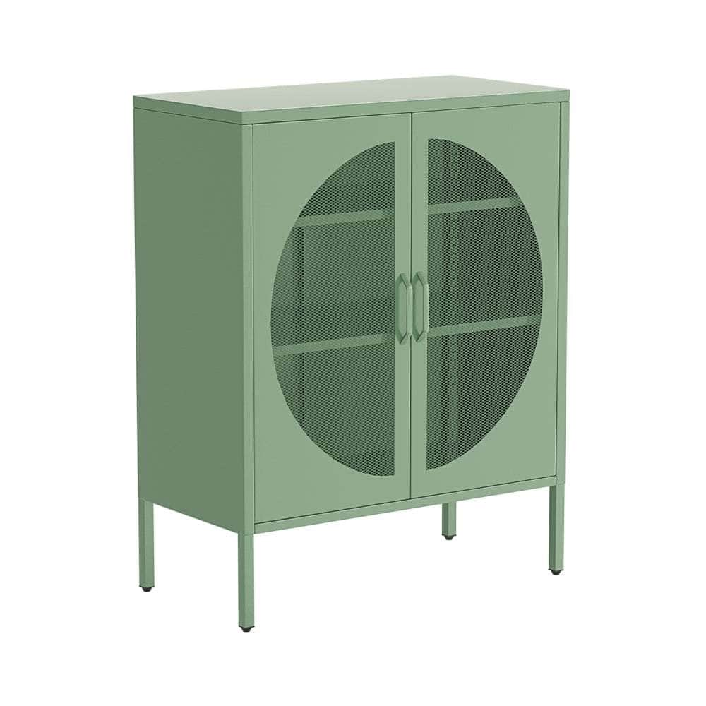 Green Metal Locker Sideboard with Storage