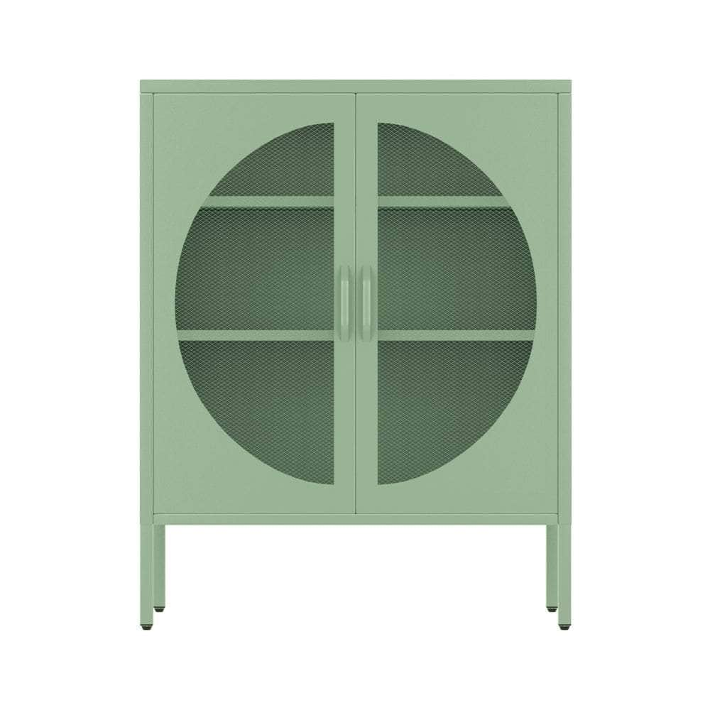 Green Metal Locker Sideboard with Storage