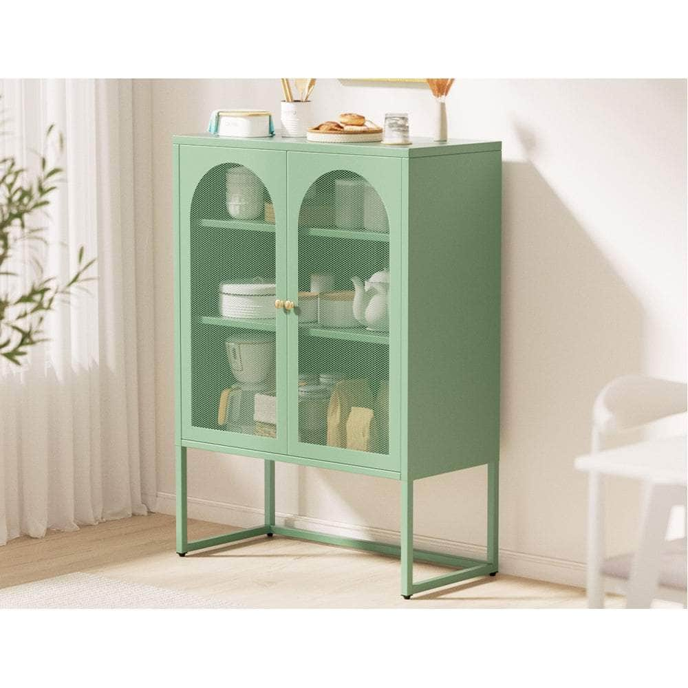 Green Metal Locker Sideboard with Storage