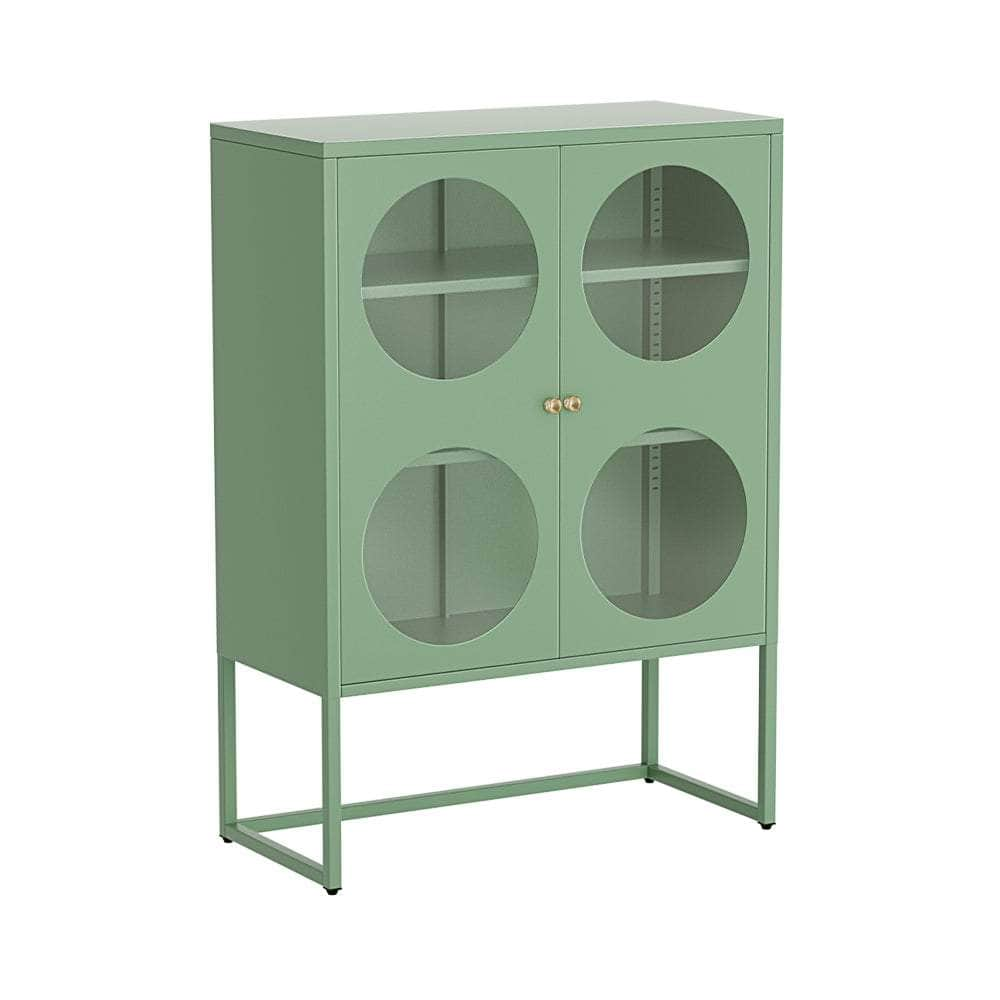 Green Metal Locker Sideboard with Storage