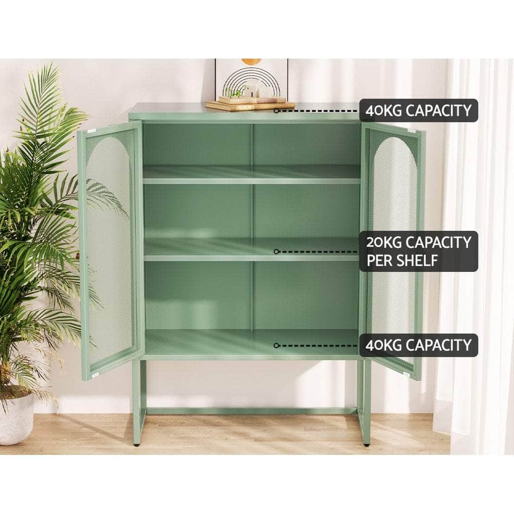 Green Metal Locker Sideboard with Storage