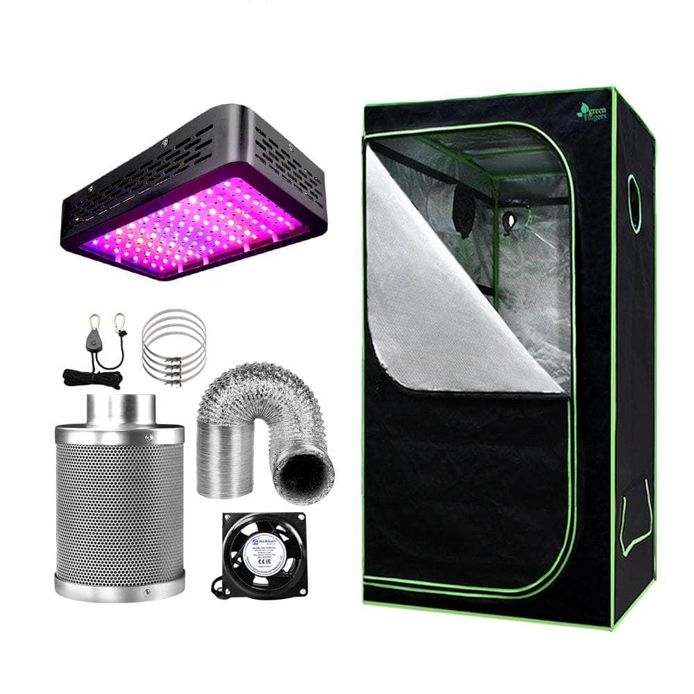 Greenfingers Grow Tent 1000W LED Grow Lightr 4 Ventilation-80X80X160cm