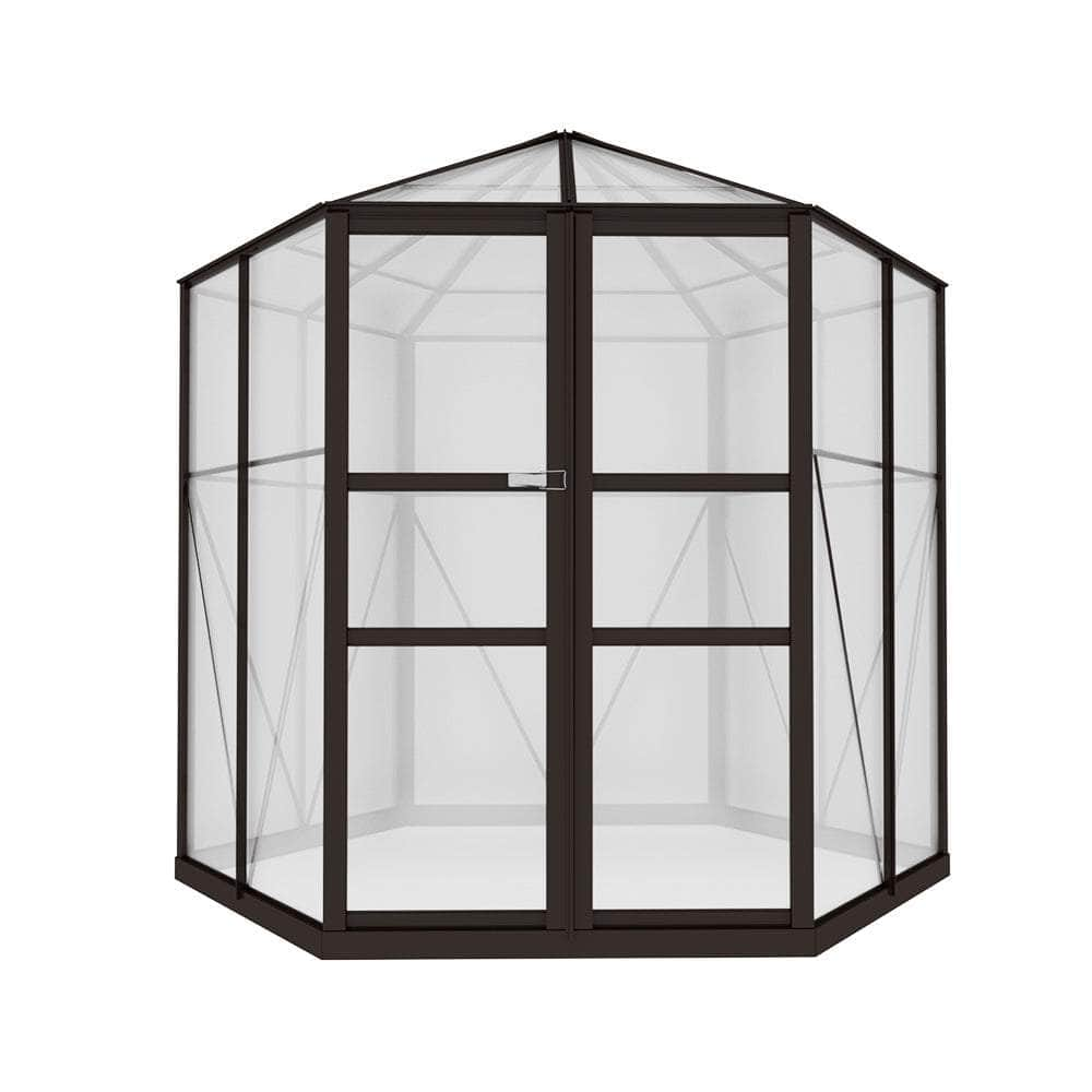 Greenhouse 2.4X2.1X2.32M Aluminium Polycarbonate Green House Garden Shed