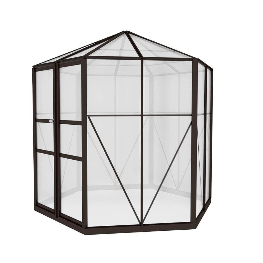 Greenhouse 2.4X2.1X2.32M Aluminium Polycarbonate Green House Garden Shed