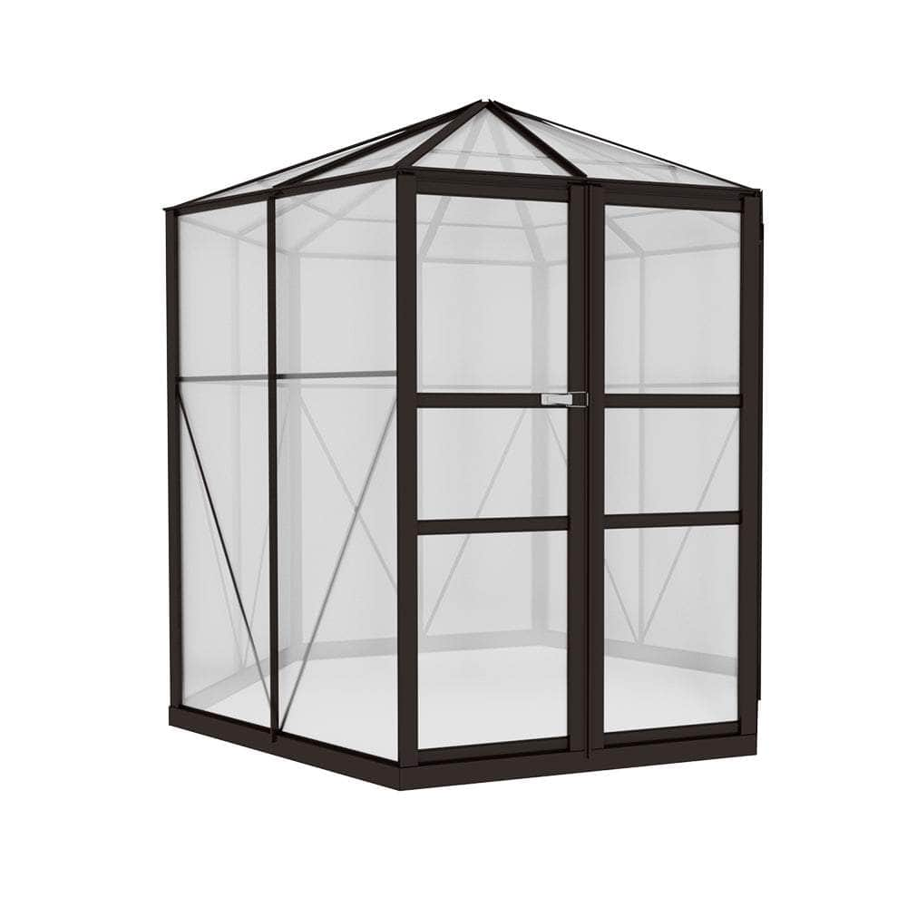 Greenhouse 2.4X2.1X2.32M Aluminium Polycarbonate Green House Garden Shed