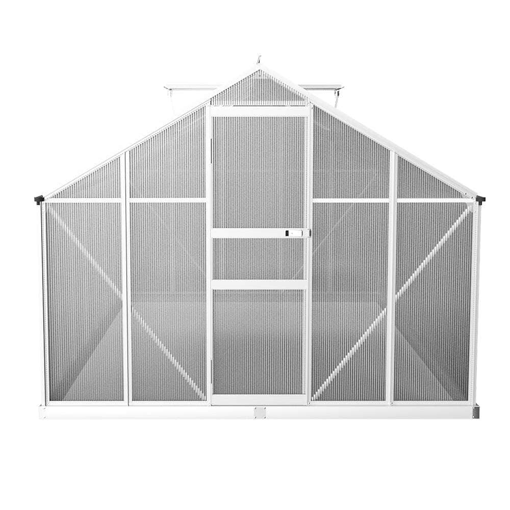 Greenhouse 4.2X2.5X1.95M Aluminium Polycarbonate Green House Garden Shed