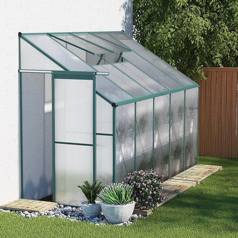 Greenhouse Aluminium Green House Garden Shed Polycarbonate 3X1.27M