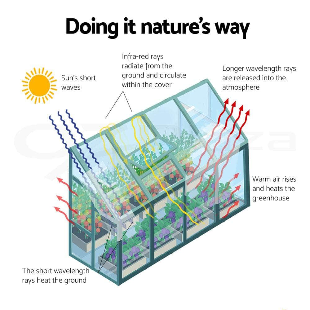 Greenhouse Aluminium Green House Garden Shed Polycarbonate 3X1.27M