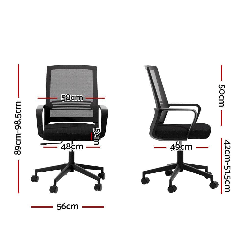 Grey/Black Mid Back Marvel Mesh Office Chair for Work and Gaming