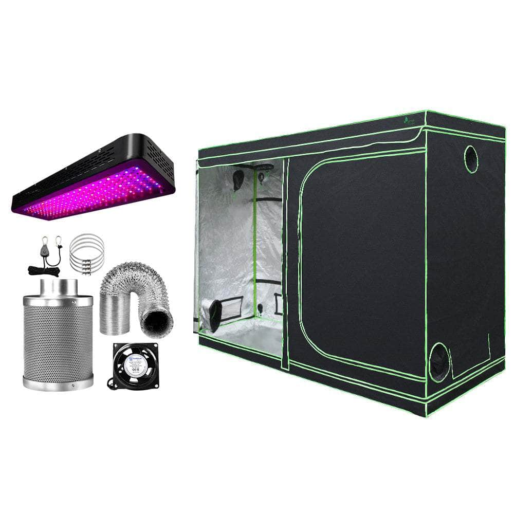 Grow Tent 2000W Led Grow Light 280X140X200Cm Mylar 6" Ventilation